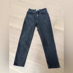 Everlane Curvy Cheeky Ankle Straight Leg Jeans Washed Black Size 25